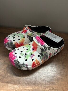 Tie-Dye Crocs with Fleece Lining